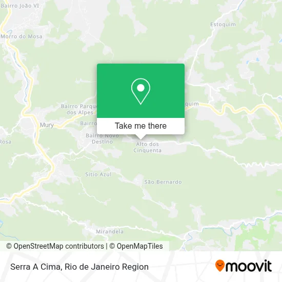 Serra A Cima map