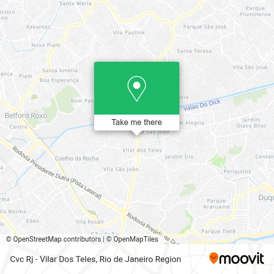 Cvc Rj - Vilar Dos Teles map