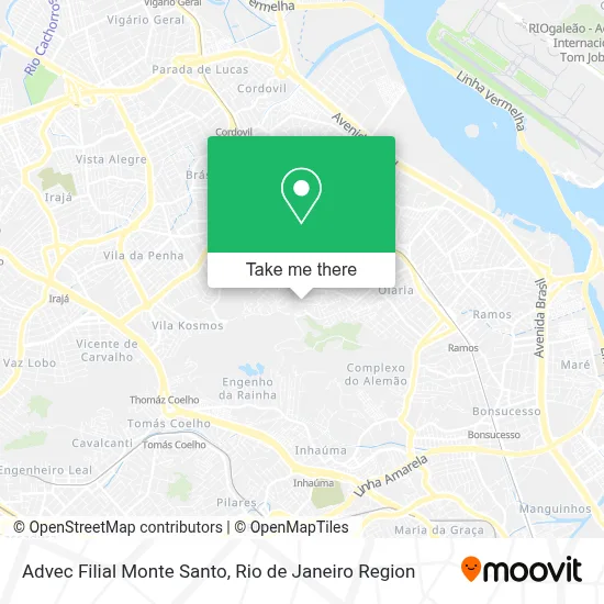 Advec Filial Monte Santo map