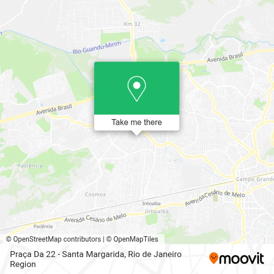 Praça Da 22 - Santa Margarida map