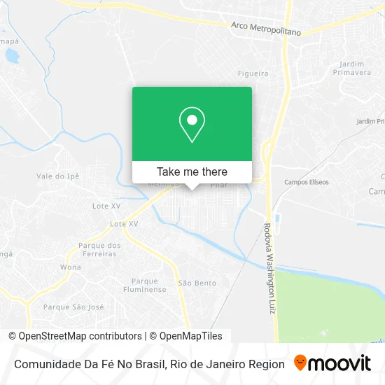 Comunidade Da Fé No Brasil map