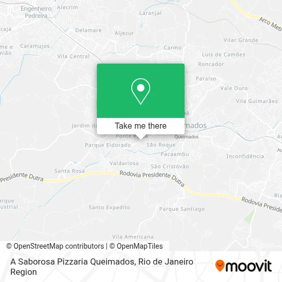A Saborosa Pizzaria Queimados map