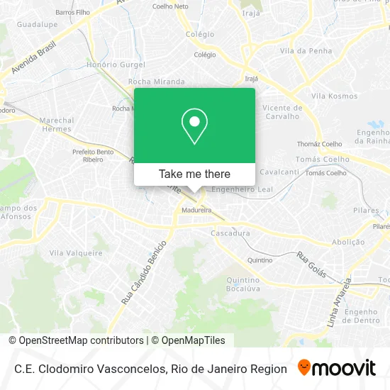 C.E. Clodomiro Vasconcelos map