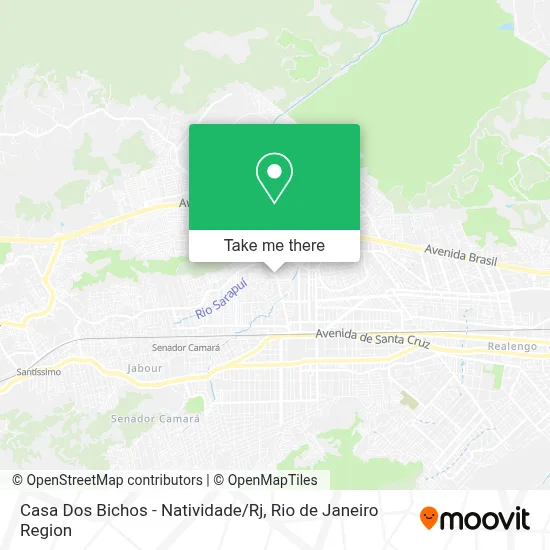 Casa Dos Bichos - Natividade / Rj map