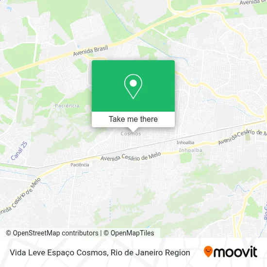 Vida Leve Espaço Cosmos map