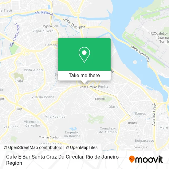 Cafe E Bar Santa Cruz Da Circular map