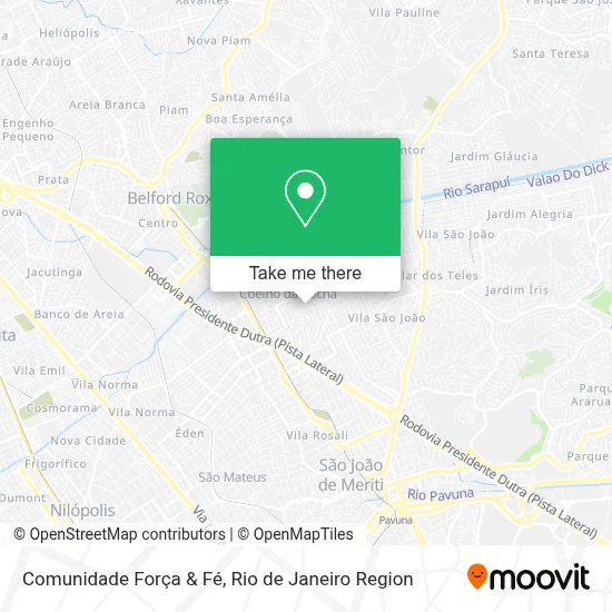 Comunidade Força & Fé map
