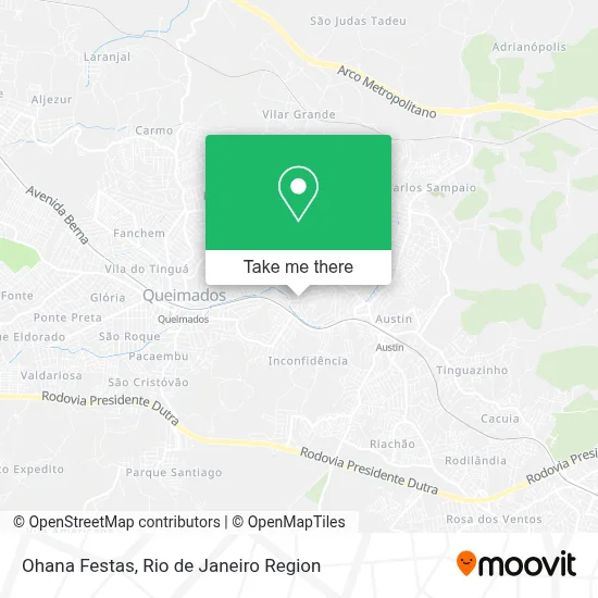 Ohana Festas map