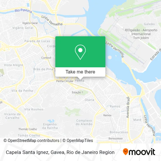Capela Santa Ignez, Gavea map