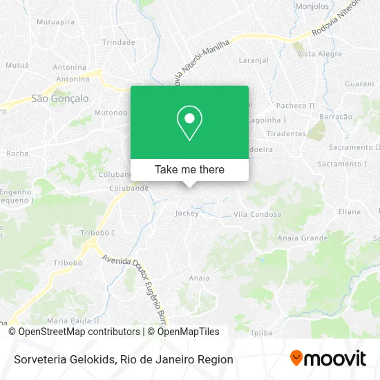 Sorveteria Gelokids map