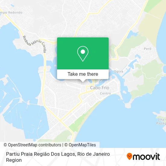 Partiu Praia Região Dos Lagos map