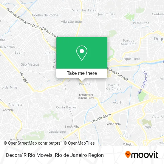 Decora´R Rio Moveis map