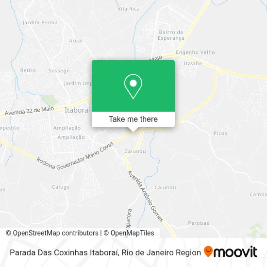 Parada Das Coxinhas Itaboraí map
