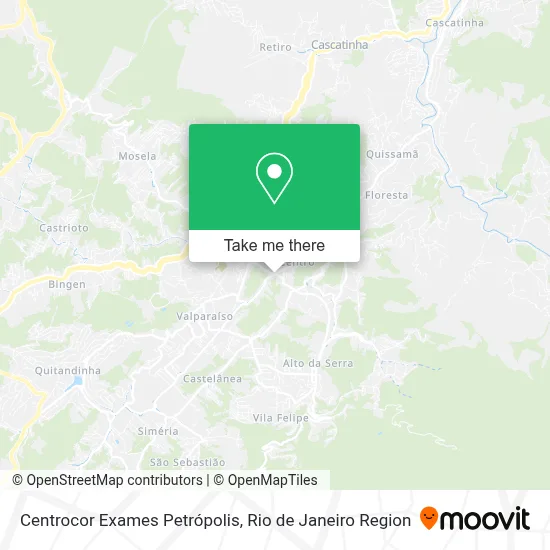 Centrocor Exames Petrópolis map