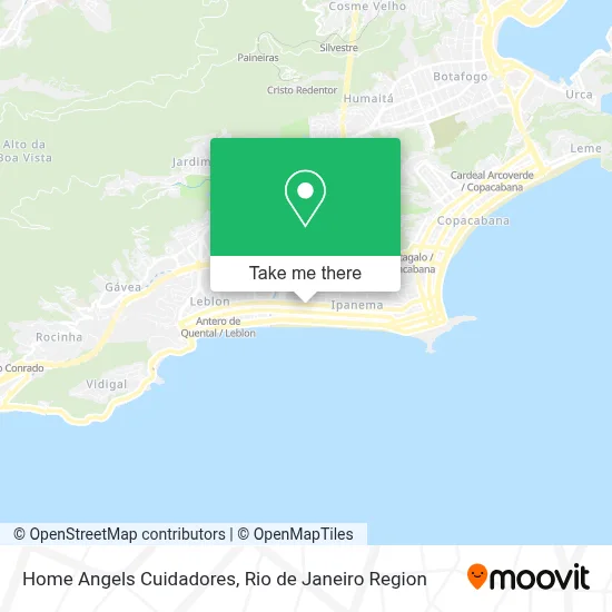Home Angels Cuidadores map