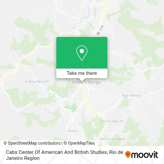 Cabs Center Of American And British Studies map