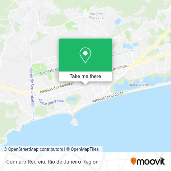 Comlurb Recreio map