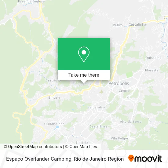 Espaço Overlander Camping map