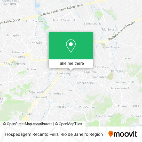Hospedagem Recanto Feliz map