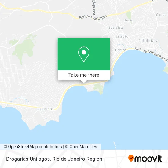 Drogarias Unilagos map