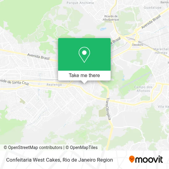 Confeitaria West Cakes map