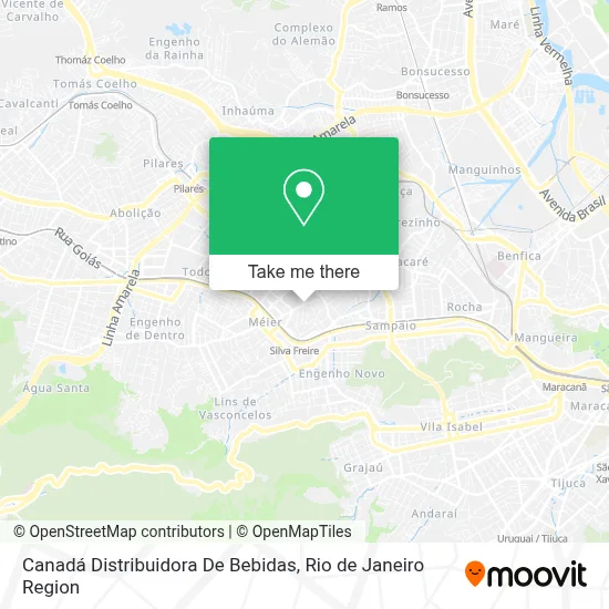 Canadá Distribuidora De Bebidas map