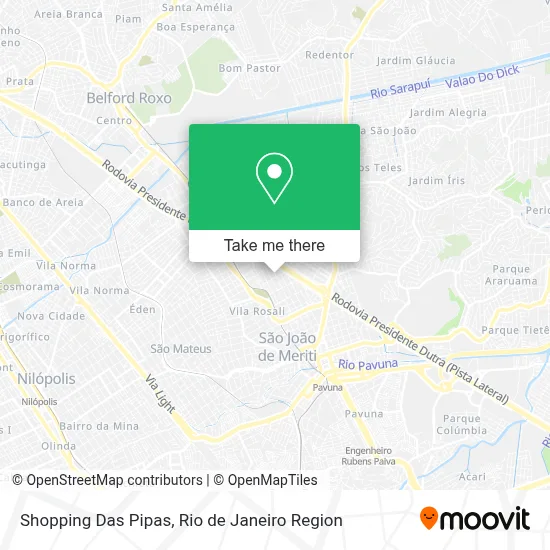Shopping Das Pipas map