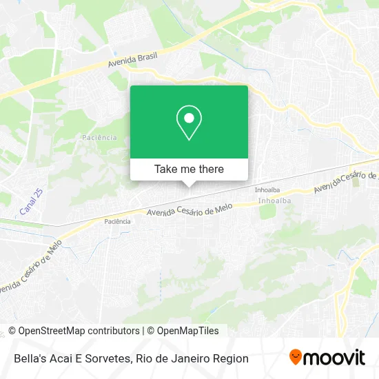 Bella's Acai E Sorvetes map