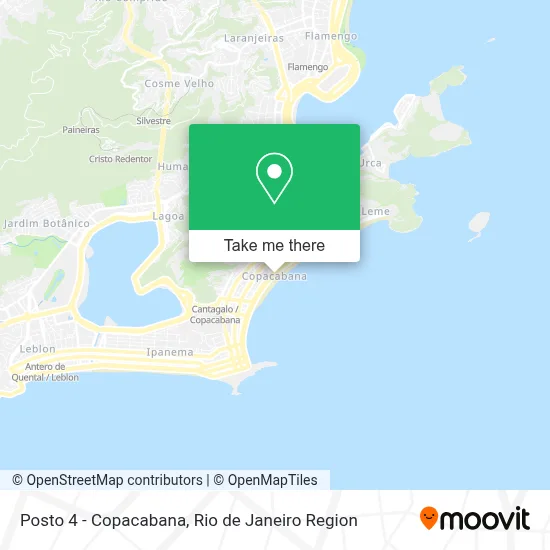Posto 4 - Copacabana map