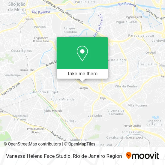Vanessa Helena Face Studio map