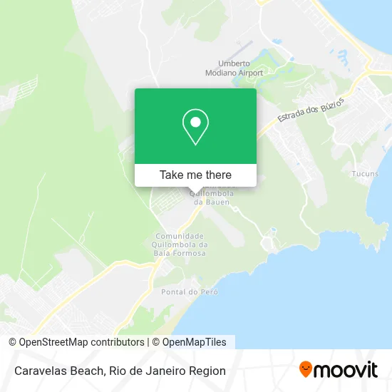 Caravelas Beach map