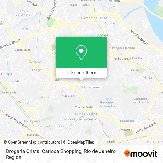 Drogaria Cristal Carioca Shopping map
