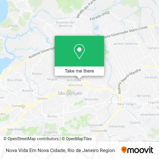 Nova Vida Em Nova Cidade map