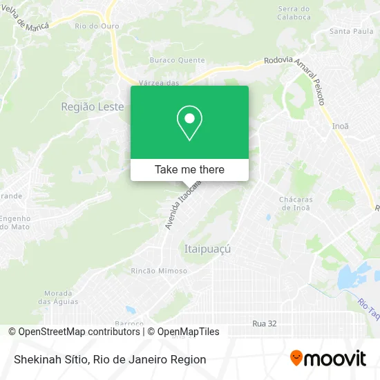 Shekinah Sítio map