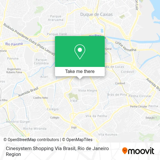 Cinesystem Shopping Via Brasil map