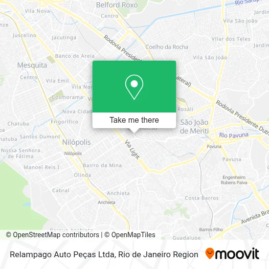 Relampago Auto Peças Ltda map