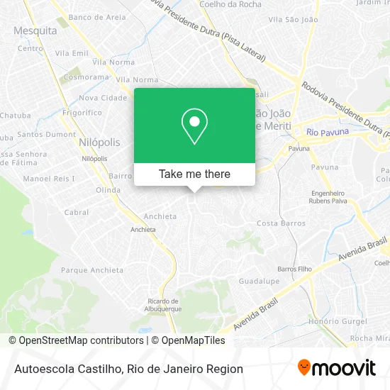 Autoescola Castilho map