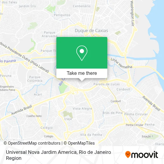 Universal Nova Jardim America map