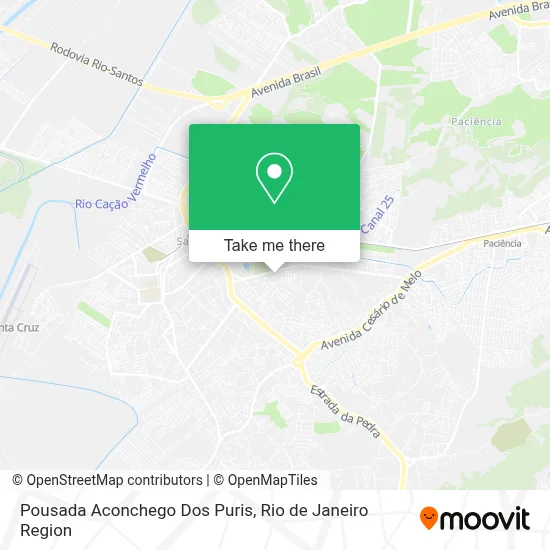Pousada Aconchego Dos Puris map