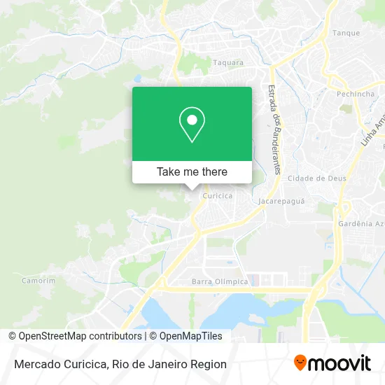 Mercado Curicica map