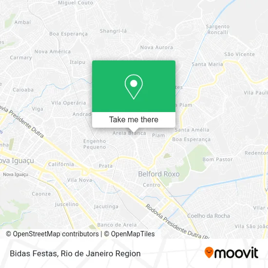 Bidas Festas map