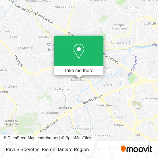 Ravi´S Sorvetes map