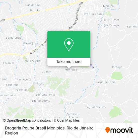 Drogaria Poupe Brasil Monjolos map