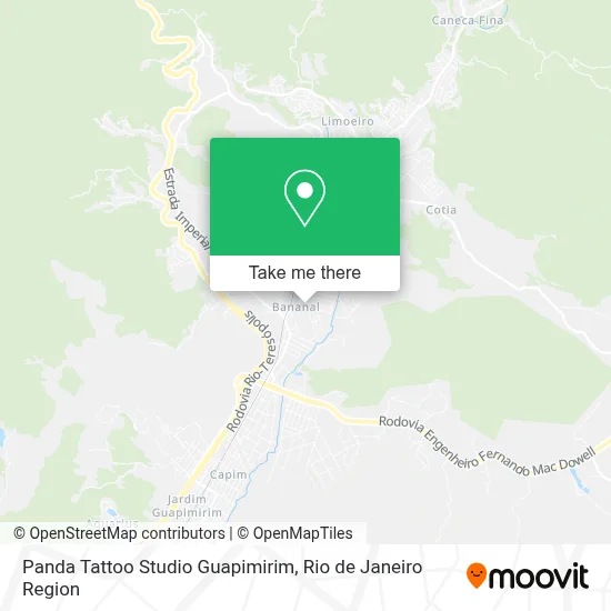 Panda Tattoo Studio Guapimirim map