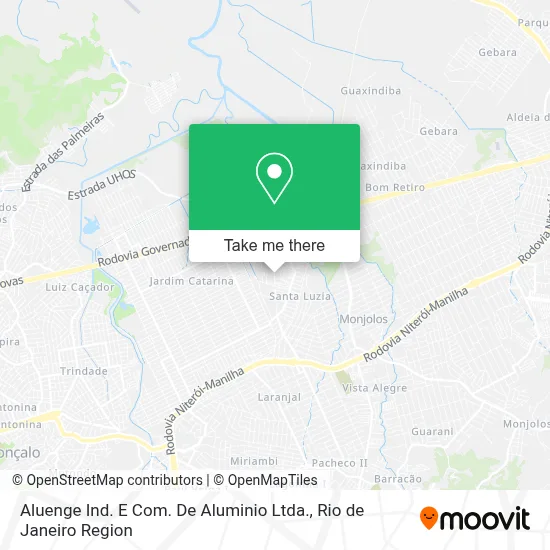 Aluenge Ind. E Com. De Aluminio Ltda. map