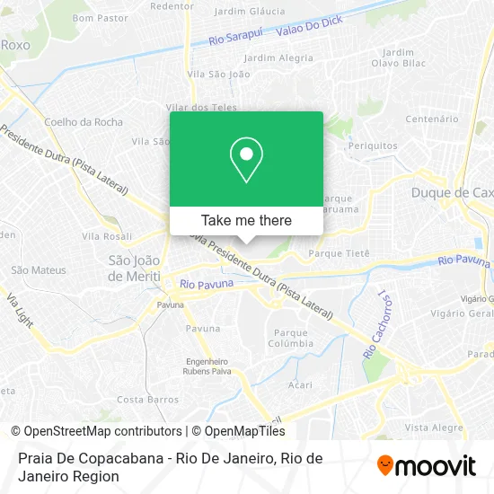 Praia De Copacabana - Rio De Janeiro map
