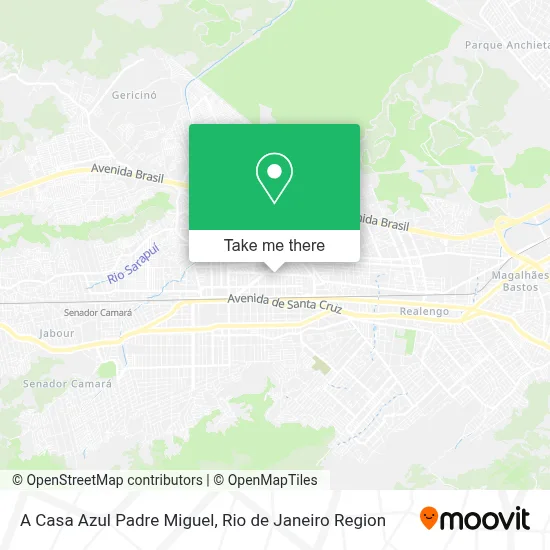 A Casa Azul Padre Miguel map