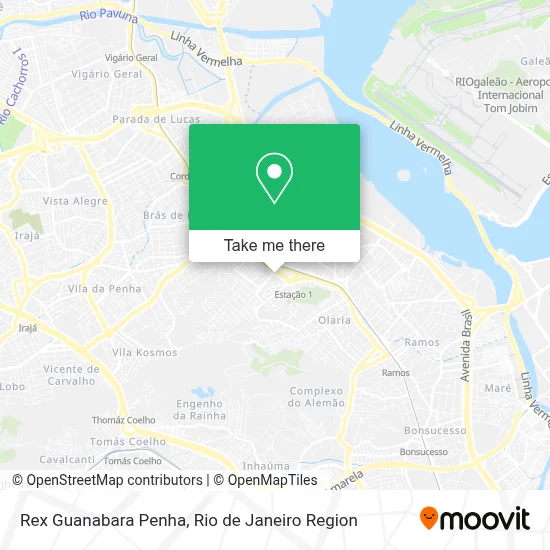 Rex Guanabara Penha map