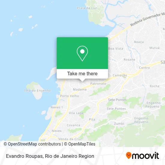 Evandro Roupas map
