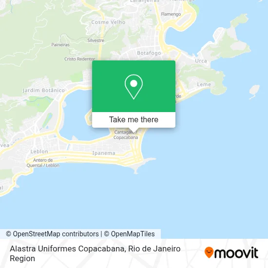 Alastra Uniformes Copacabana map
